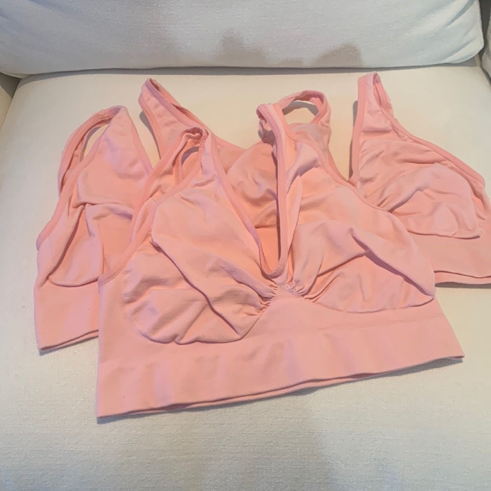 3 Light pink bralettes - Shear Shapewear